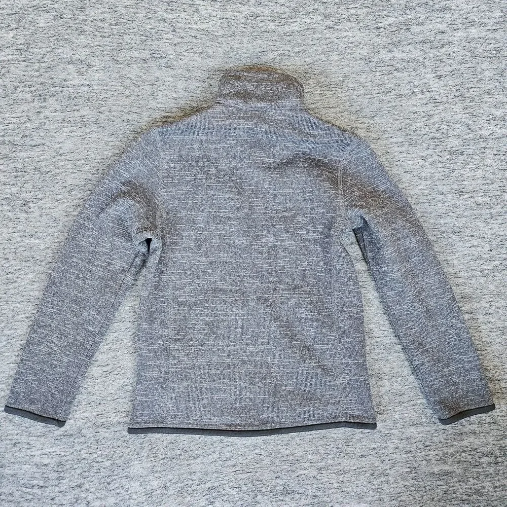Patagonia Better Sweater Jacket Kids Medium 10 Gray Full Zip Fleece Mock Neck